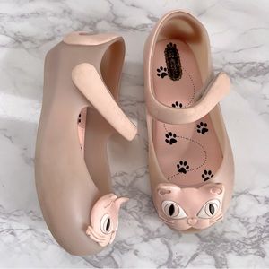 Mini Melissa Pink Kitty Cat Jelly Shoes.  Size 10